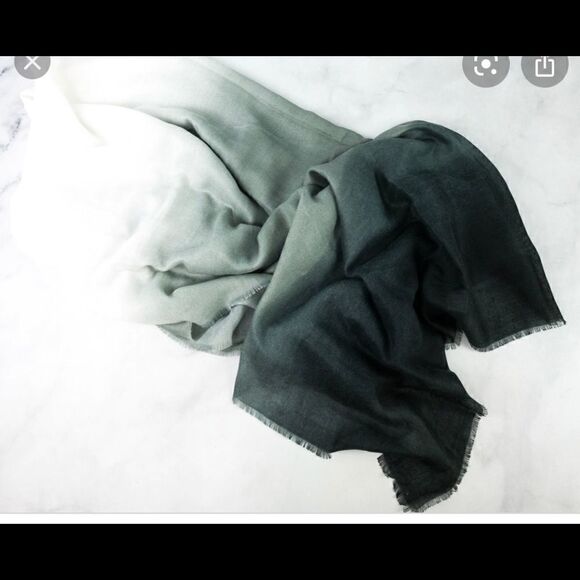 Carly Cushnie gray horizon ombré print scarf NWT - Picture 3 of 10